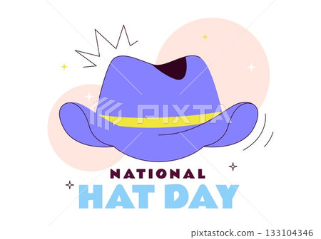 National Hat Day Vector Illustration Featuring January 15 To Celebrate The Diverse Range Of Hats From Around The World In a Flat Style Background 133104346