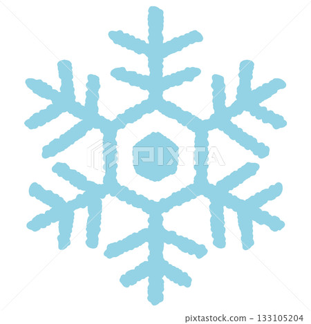 Transparent background material of hand-drawn snowflakes 133105204