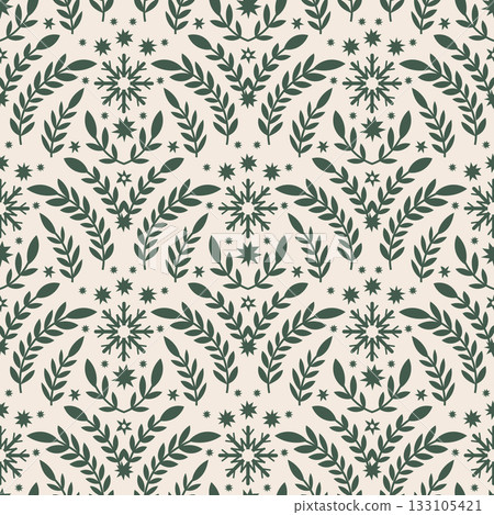 Light Botanical Holiday Arches Pattern Light Botanical Holiday Arches Pattern 133105421