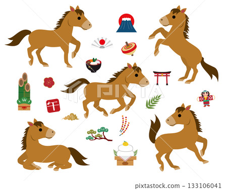 New Year's Card 2026 Year of the Horse New Year's Card 2026 Year of the Horse 133106041