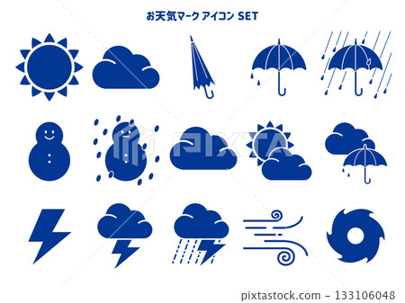 Simple Weather Icon Set 1C Simple Weather Icon Set 1C 133106048
