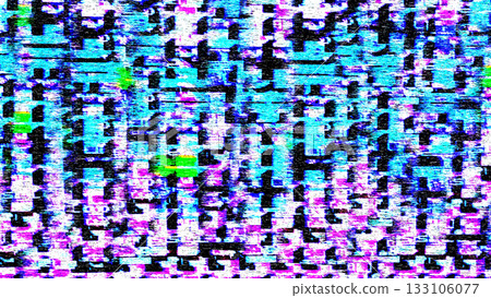 受 Famicom/NES 時代啟發，帶有多色故障效果的復古電視噪音。 133106077