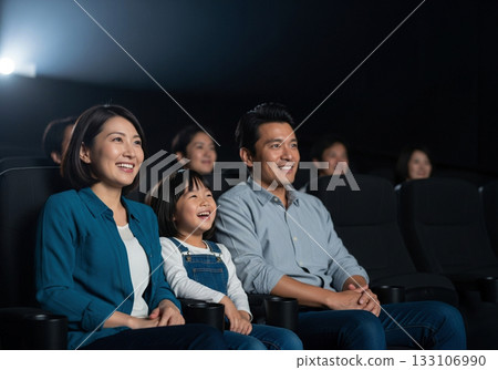 Family watching a movie 133106990
