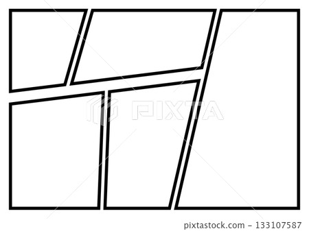 漫畫分格/斜分割面板 漫畫分格/斜分割面板 133107587