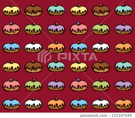 Donut. Vector drawing 133107849