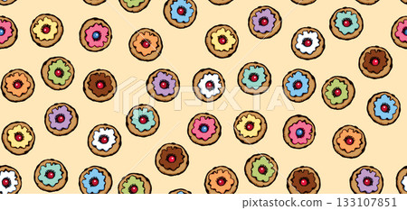 Donut. Vector drawing Donut. Vector drawing 133107851