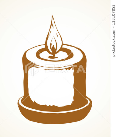 Candle. Vector drawing 133107852