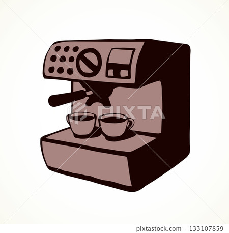 Coffee maker. Vector drawing Coffee maker. Vector drawing 133107859