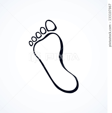 Foot. Vector drawing Foot. Vector drawing 133107867