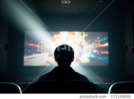 Image of people watching movies at the cinema 133108680