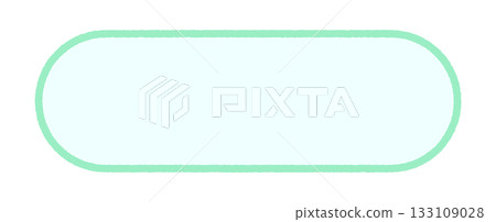 Simple and cute hand-drawn rounded rectangular frame in pastel colors - horizontal text space or label material Simple and cute hand-drawn rounded rectangular frame in pastel colors - horizontal text space or label material 133109028