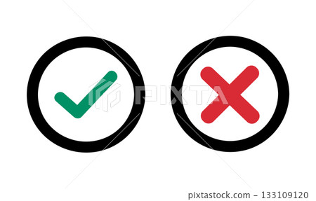 Approval and Rejection Icons Approval and Rejection Icons 133109120