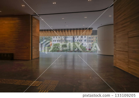 Oct 29 2025 Modern Office Lobby With Glass Walls And Warm Wooden Floors, Oct 29 2025 Modern Office Lobby With Glass Walls And Warm Wooden Floors, 133109205