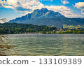 Lake Lucerne with Mountain View from Lido Wiese, Lucerne, Switzerland 133109389