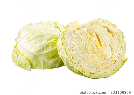 Isolated fresh cabbage on white Isolated fresh cabbage on white 133109509