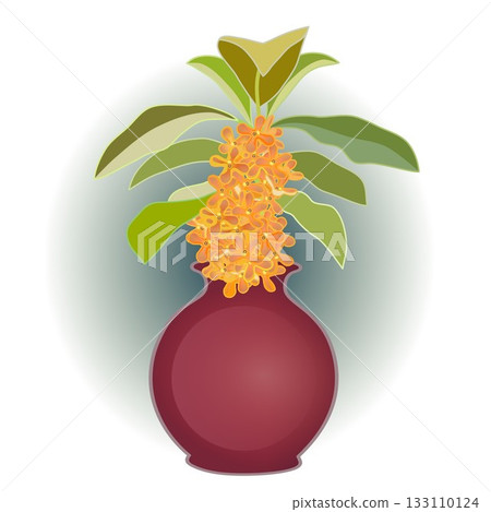 單支桂花花瓶的插圖 133110124