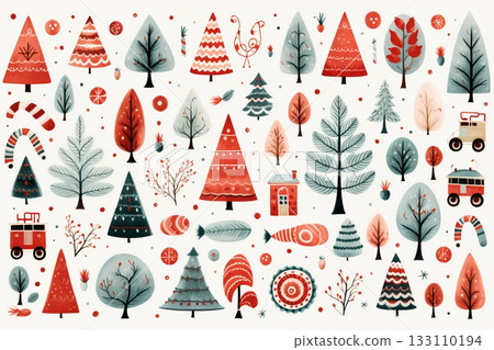 Delightful and vibrant christmas element 133110194