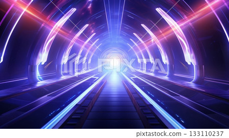 Futuristic hyper space journey through time and space 133110237