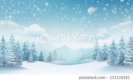 Wishing you a merry christmas with this ornate scene 133110381