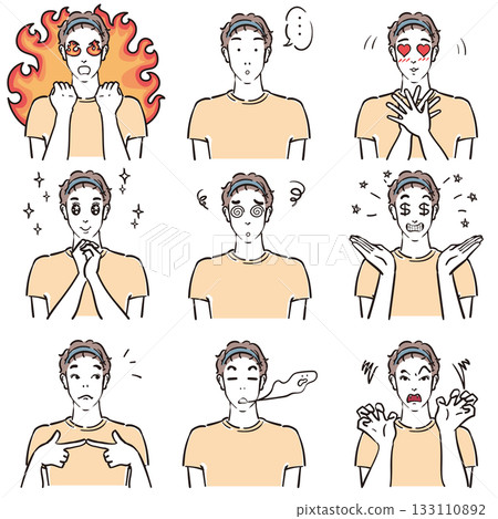 帥哥的各種表情－滑稽 133110892