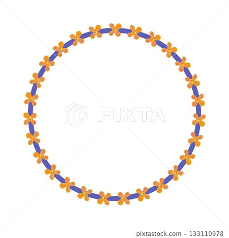Osmanthus flower wreath illustration Osmanthus flower wreath illustration 133110978