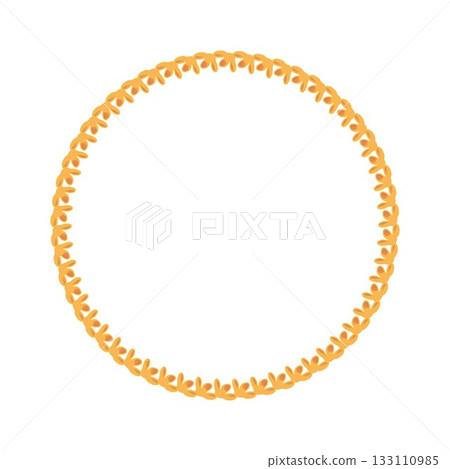Osmanthus flower wreath illustration 133110985