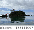 Red bridge over the island 133111097