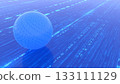 背景素材營造出一種數位空間氛圍，其中包含一個於 01 年創作的球體。 133111129