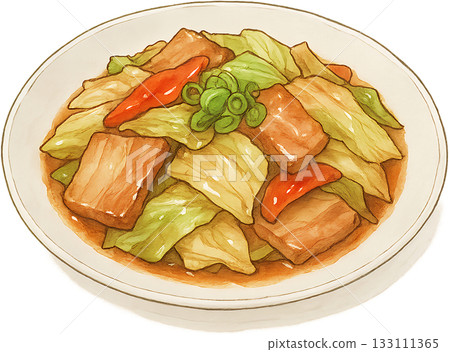 一幅線條柔和的插圖 133111365