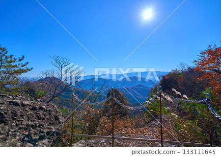 Autumn view of the southeast side from the observation deck connected to Nakanotake Shrine on Mt. Myogi in Gunma Prefecture (including Mt. Kinkei and Mt. Ogeta) Autumn view of the southeast side from the observation deck connected to Nakanotake Shrine on Mt. Myogi in Gunma Prefecture (including Mt. Kinkei and Mt. Ogeta) 133111645