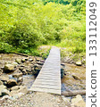 A wooden bridge over a stream on Mount Rokko 133112049