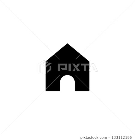 eps10 black Minimal home solid icon isolated on white background. web homepage symbol. vector website sign. eps10 black Minimal home solid icon isolated on white background. web homepage symbol. vector website sign. 133112196