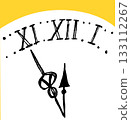 New year midnight clock hand drawn illustration 133112267