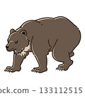 一幅長著鋒利爪子的可怕熊的插圖 133112515