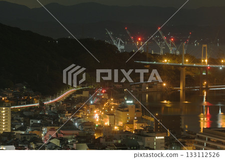 Night view of Onomichi See the Onomichi Bridge Night view of Onomichi See the Onomichi Bridge 133112526
