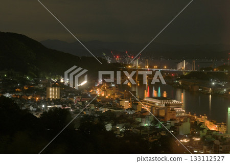 Night view of Onomichi See the Onomichi Bridge 133112527