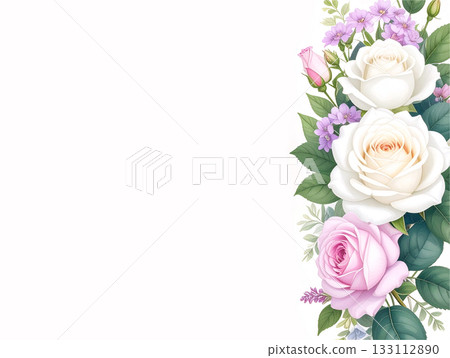 Chic and beautiful rose background 133112890