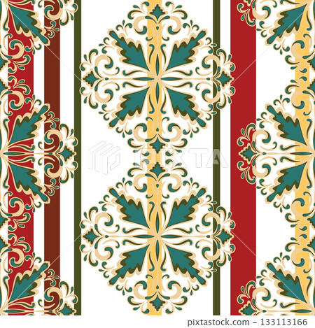 vector seamless pattern with mandala shape 133113166