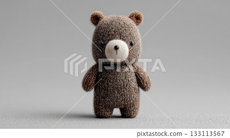 cute bear figure made of felt for playful decoration and creative craft ideas 133113567