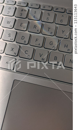 Bilingual Laptop Keyboard Close-Up Bilingual Laptop Keyboard Close-Up 133113643