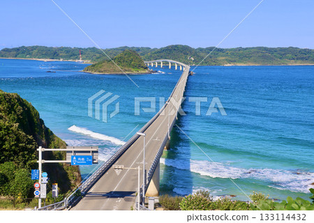 鳥瞰圖:角島大橋(山口縣下關市) 鳥瞰圖:角島大橋(山口縣下關市) 133114432