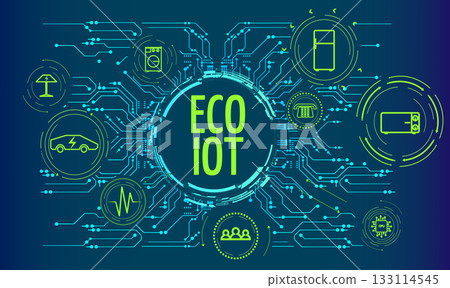 Innovative Eco IoT technology connects smart devices for sustainable living and energy management Innovative Eco IoT technology connects smart devices for sustainable living and energy management 133114545