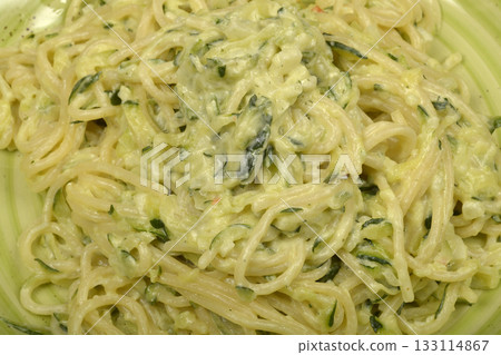 Spaghetti with zucchini Spaghetti with zucchini 133114867