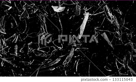 Freeze Motion Shot of Breaking Real Glass Isolated on Black Background Freeze Motion Shot of Breaking Real Glass Isolated on Black Background 133115043