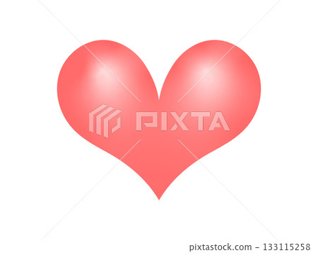 Red gradient heart transparent background illustration material | Heart, love, romance, transparent background, raster design 133115258