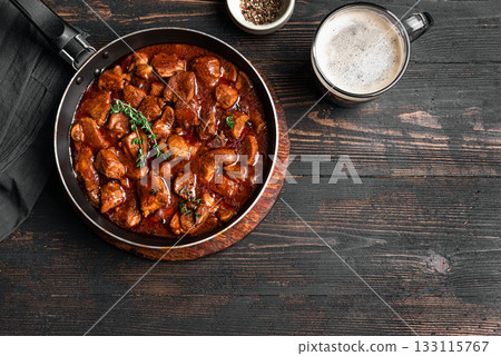Beef Meat Stew with Beer 133115767