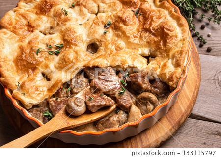 Chicken and Mushroom Pie 133115797