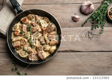 Creamy Chicken or Turkey Meat and Mushroom Stew Creamy Chicken or Turkey Meat and Mushroom Stew 133115905