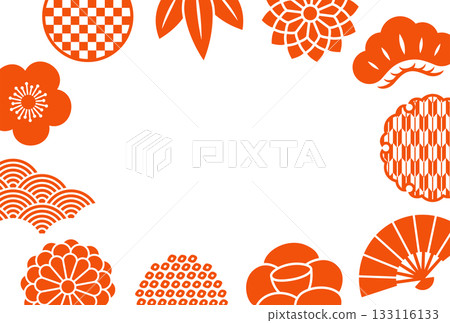 紅色日式裝飾畫框 紅色日式裝飾畫框 133116133