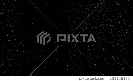 Falling snowflakes isolated on black background. Winter snow overlay texture for VFX, compositing, motion graphics and atmospheric effects 133116323